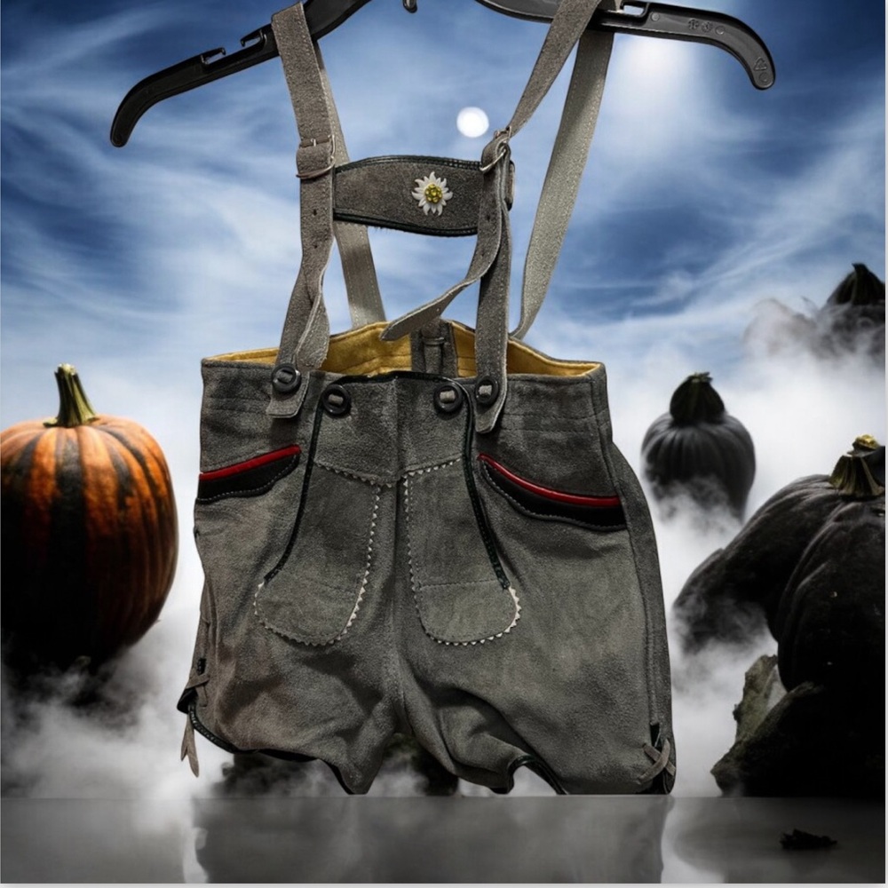 Lederhosen size 3 leather gray NWOT pants